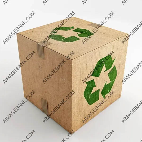 Cardboard Recycling: Green Symbol on Box