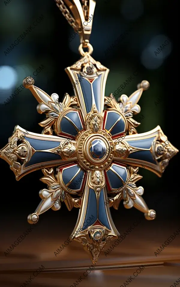 Golden Elegance: Pure Yellow Gold Cross Pattern