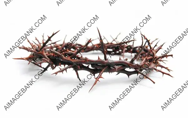 Crown of Thorns Isolated on White Background
