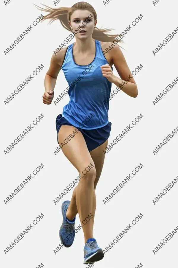 Athletic Excellence: Female Runner in Action