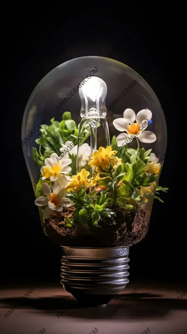 Illuminating Nature: Studio Photo with Flowers