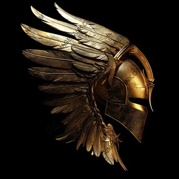 Wings of Victory: Helmet-Inspired Symbol