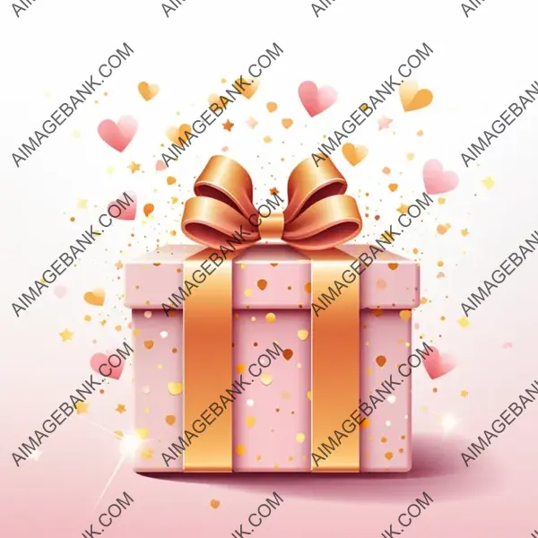 Elegant Pink and Gold Colors Gift Box