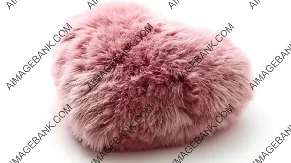 Adorable Pink Fluffy Heart Shape