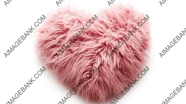 Furry Pink Heart Shape for Love