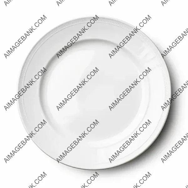 White Plate and Placemat Isolated