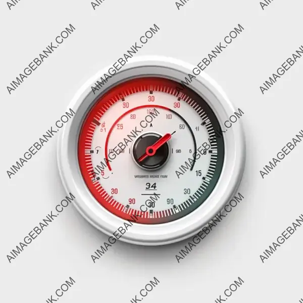 Red and White Advanced Interface Speedometer