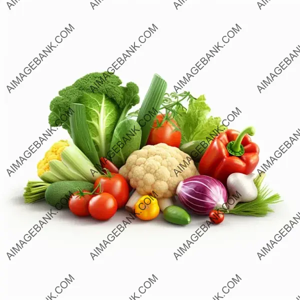Vegetable Icon on White Background without Shadows