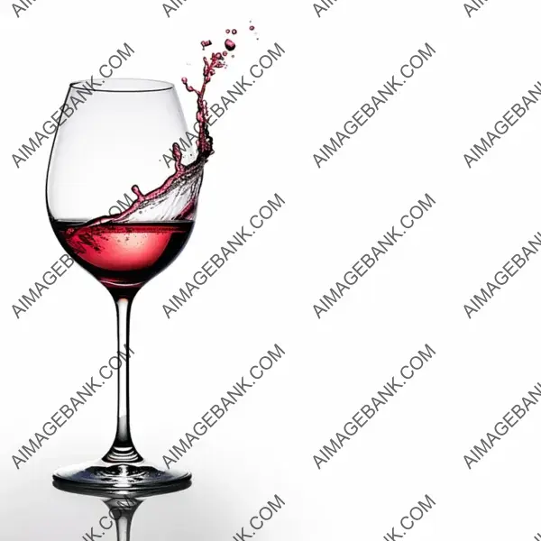 Splashing Red Wine in Isolation