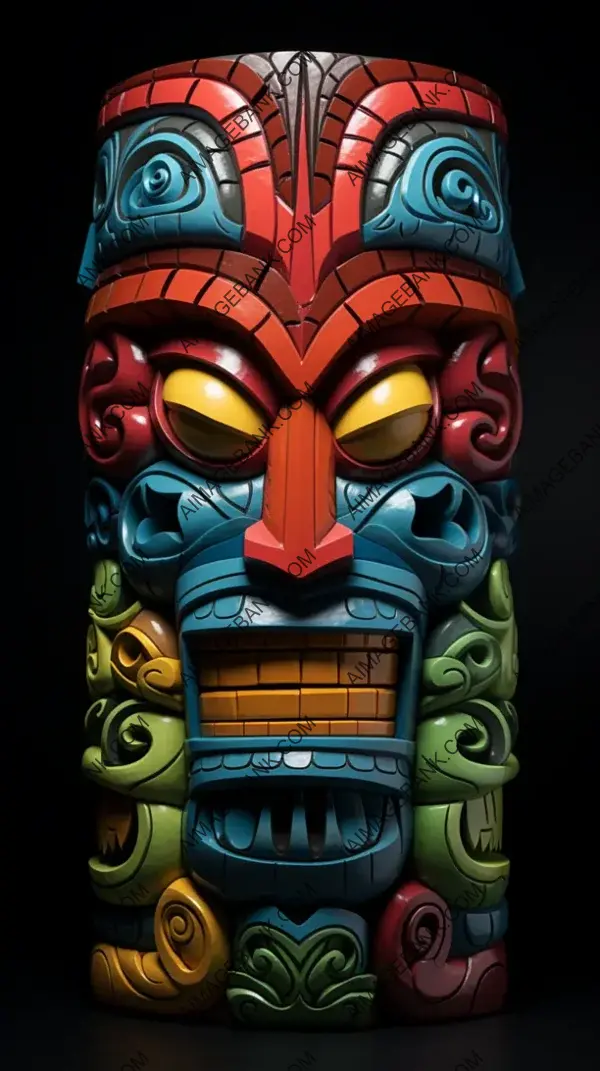 Immerse yourself in the rich cultural tapestry of Polynesia with colorful stacked tikis, an artistic celebration of heritage.