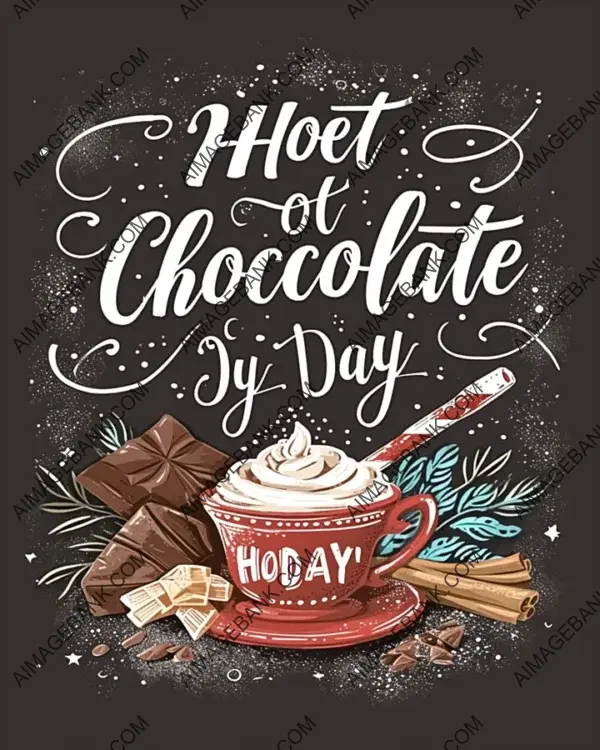 Handwritten Text Reading &#8220;Hot Chocolate Day&#8221;