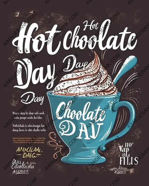 Handwritten Text: &#8220;Hot Chocolate Day&#8221;