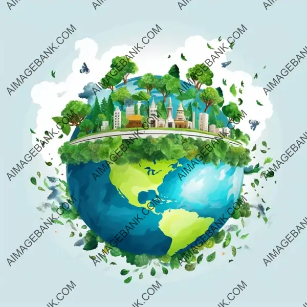 Design Idea for Saving the Planet on a Clean Background