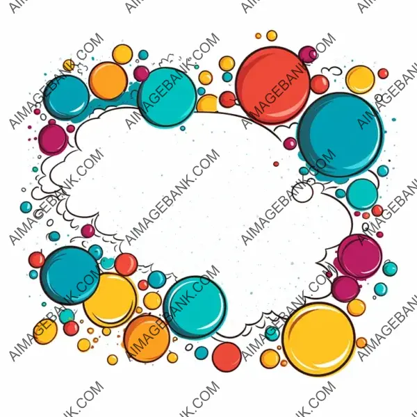 Hand-Drawn Coloring Speech Bubbles on a Clean White Background